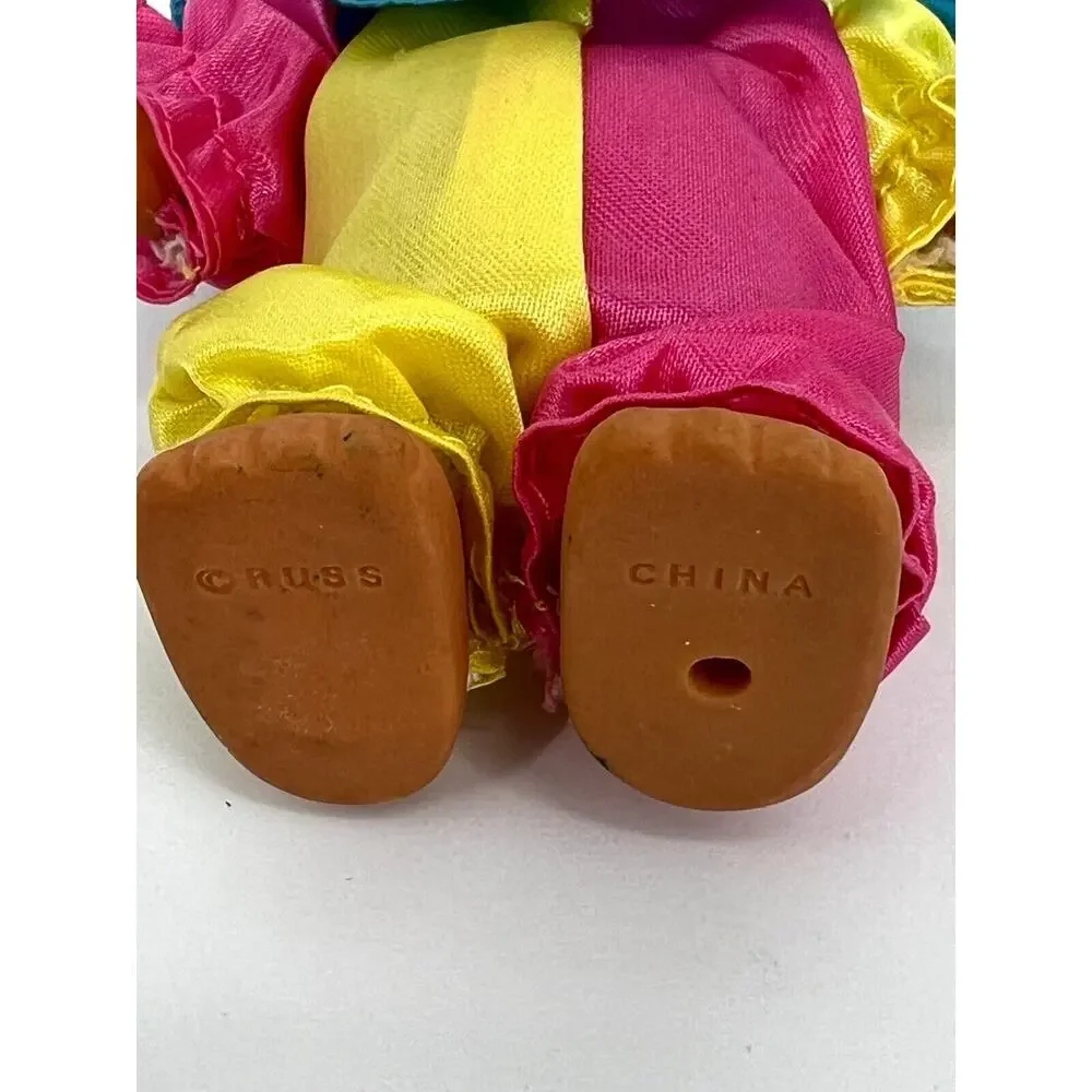 Vintage RUSS Lucky Troll Doll Clown Pink Hair Brown Eyes
